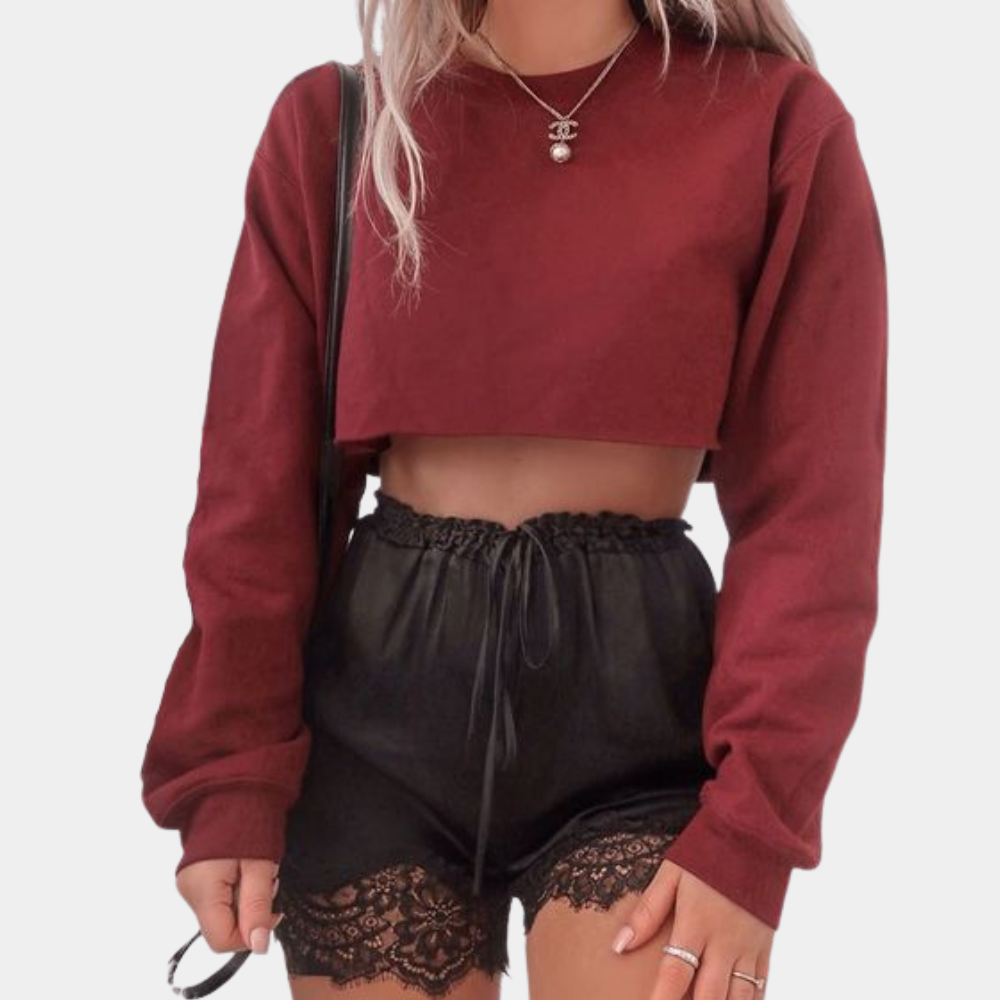 Damestop met lange mouwen - Zomerse Stijl