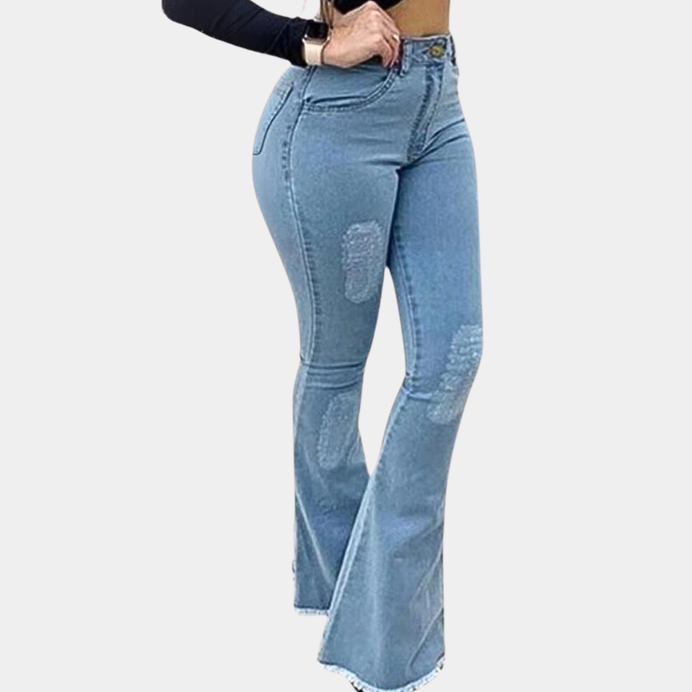 Dames trendy uitlopende zomerbroek