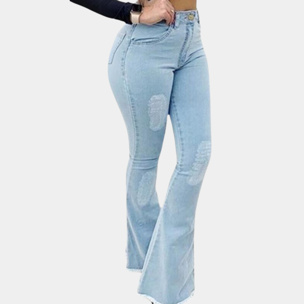 Dames trendy uitlopende zomerbroek