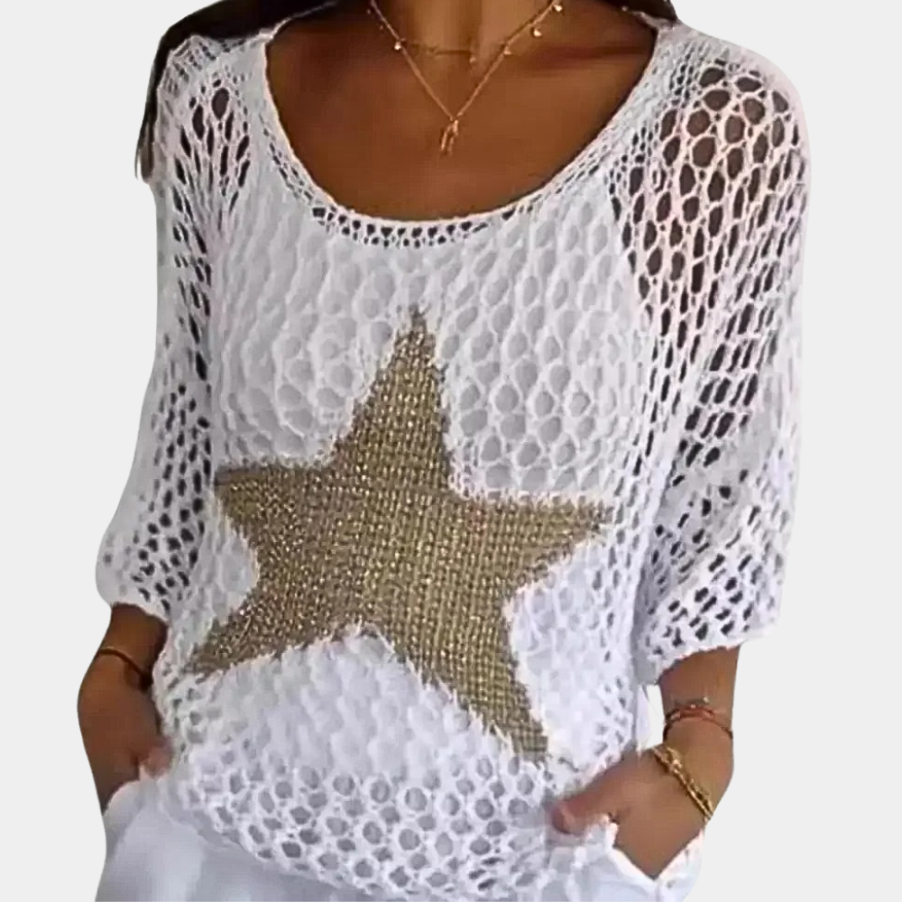 Elegante gebreide damestrui voor de zomer