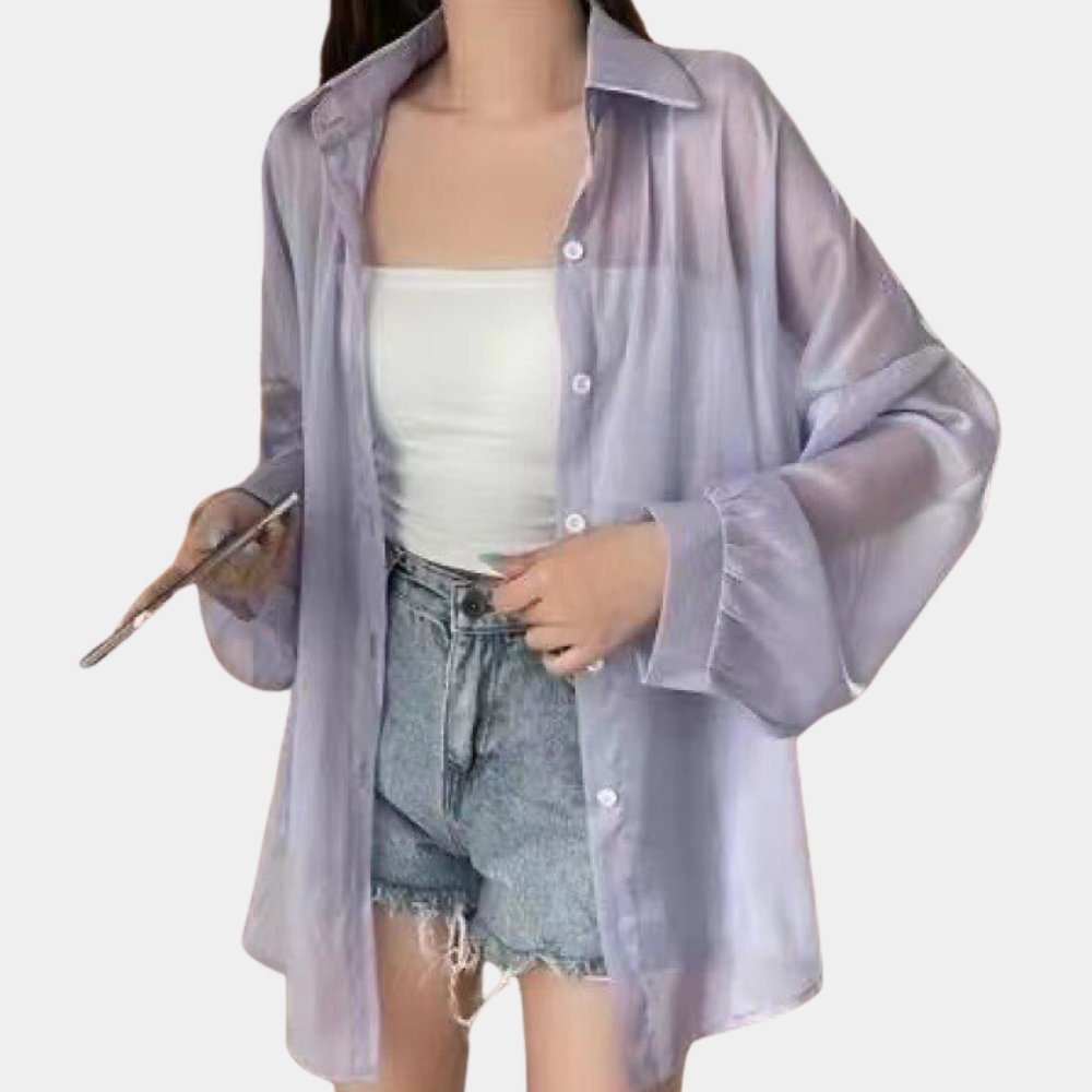 Fiore - Elegante zomershirt met lange mouwen en moderne snit