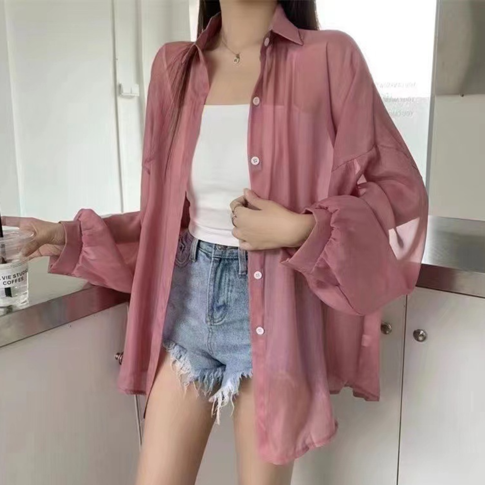 Fiore - Elegante zomershirt met lange mouwen en moderne snit