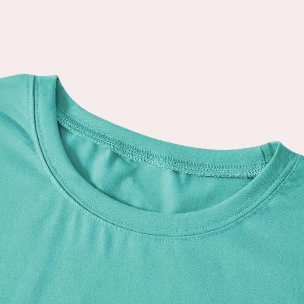 Kati - Speels kat & pompoen grafisch zomers shirt
