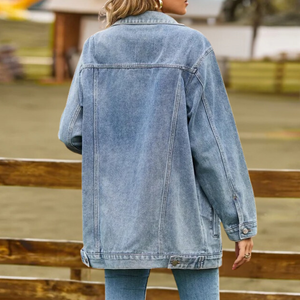 Elizabeth - Dames Stijlvol Denim Zomerjack