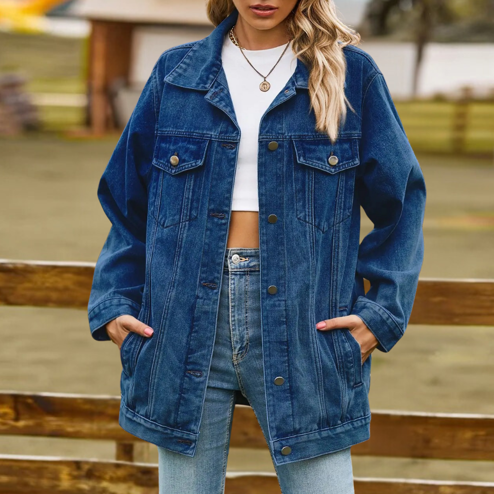 Elizabeth - Dames Stijlvol Denim Zomerjack