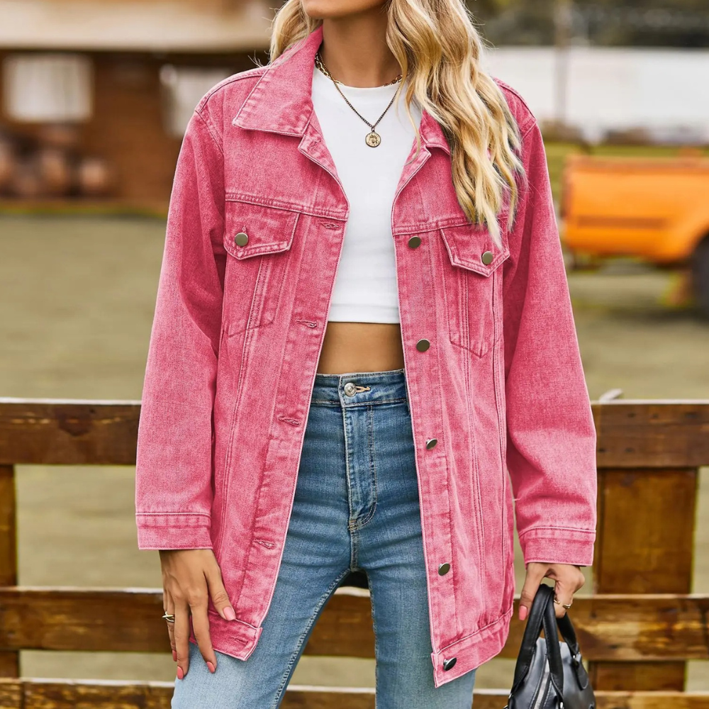 Elizabeth - Dames Stijlvol Denim Zomerjack