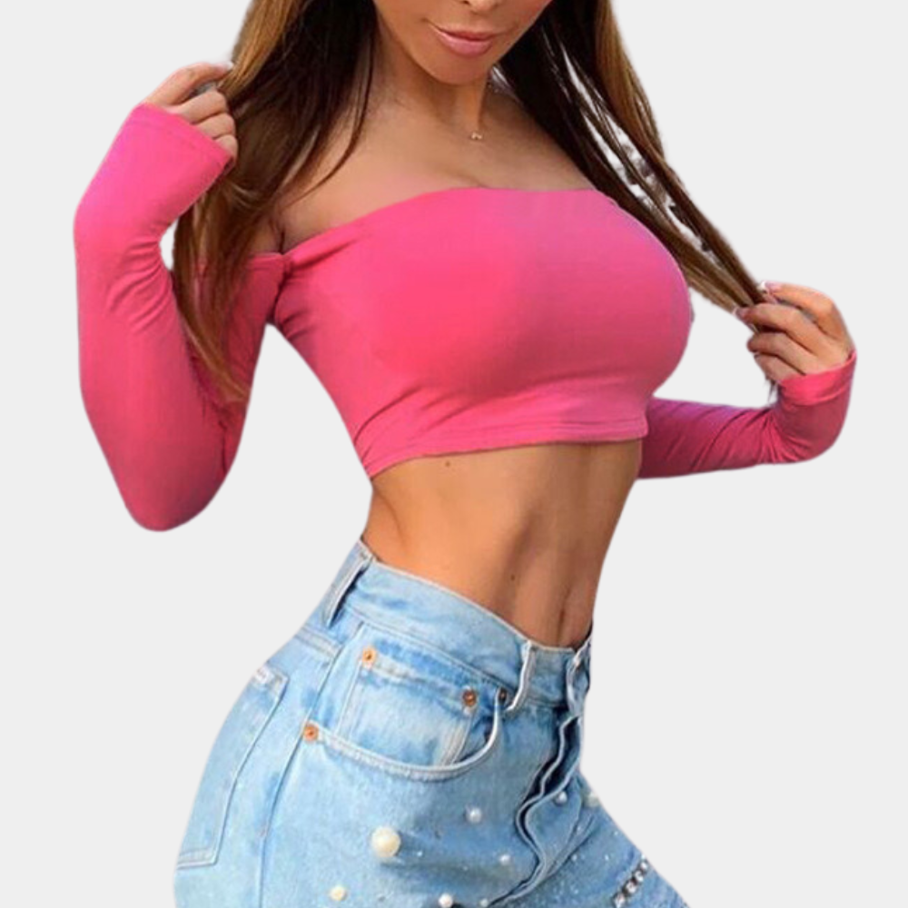 Classy off-shoulder zomerse damestop