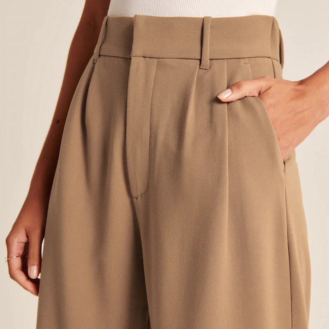 CELINA - Zomerse broek met hoge taille