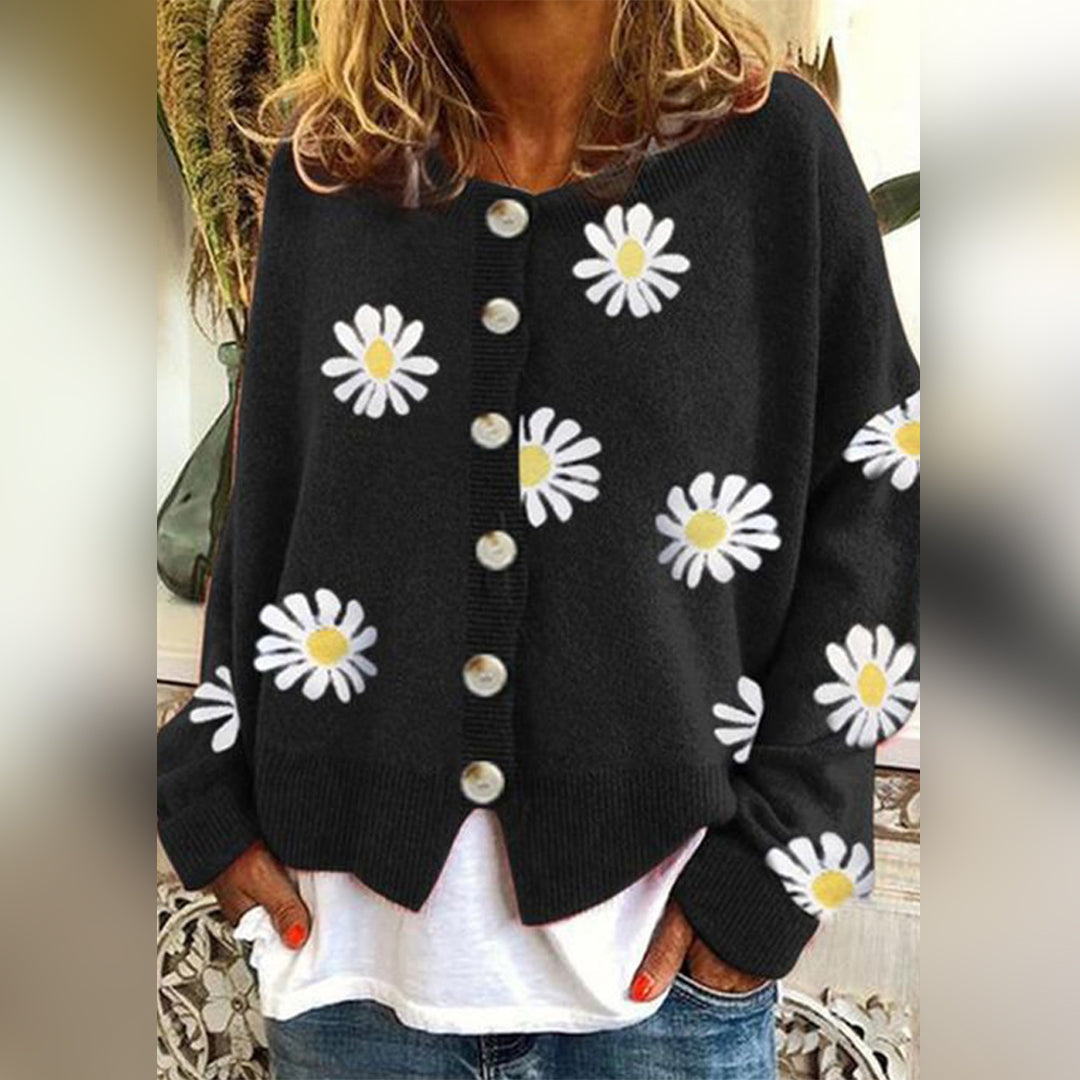 ENYA - Luchtig gebreid vest met knopen voor dames, perfect voor de zomer