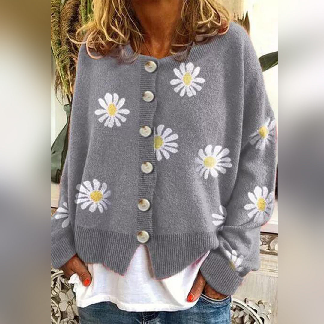 ENYA - Luchtig gebreid vest met knopen voor dames, perfect voor de zomer