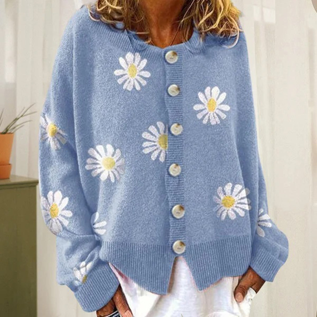 ENYA - Luchtig gebreid vest met knopen voor dames, perfect voor de zomer