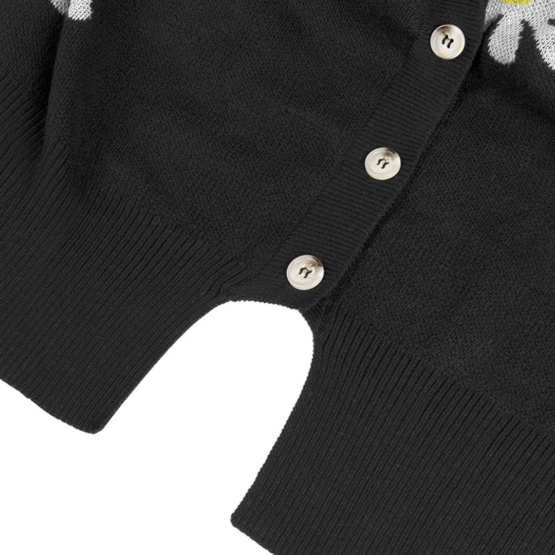 ENYA - Luchtig gebreid vest met knopen voor dames, perfect voor de zomer