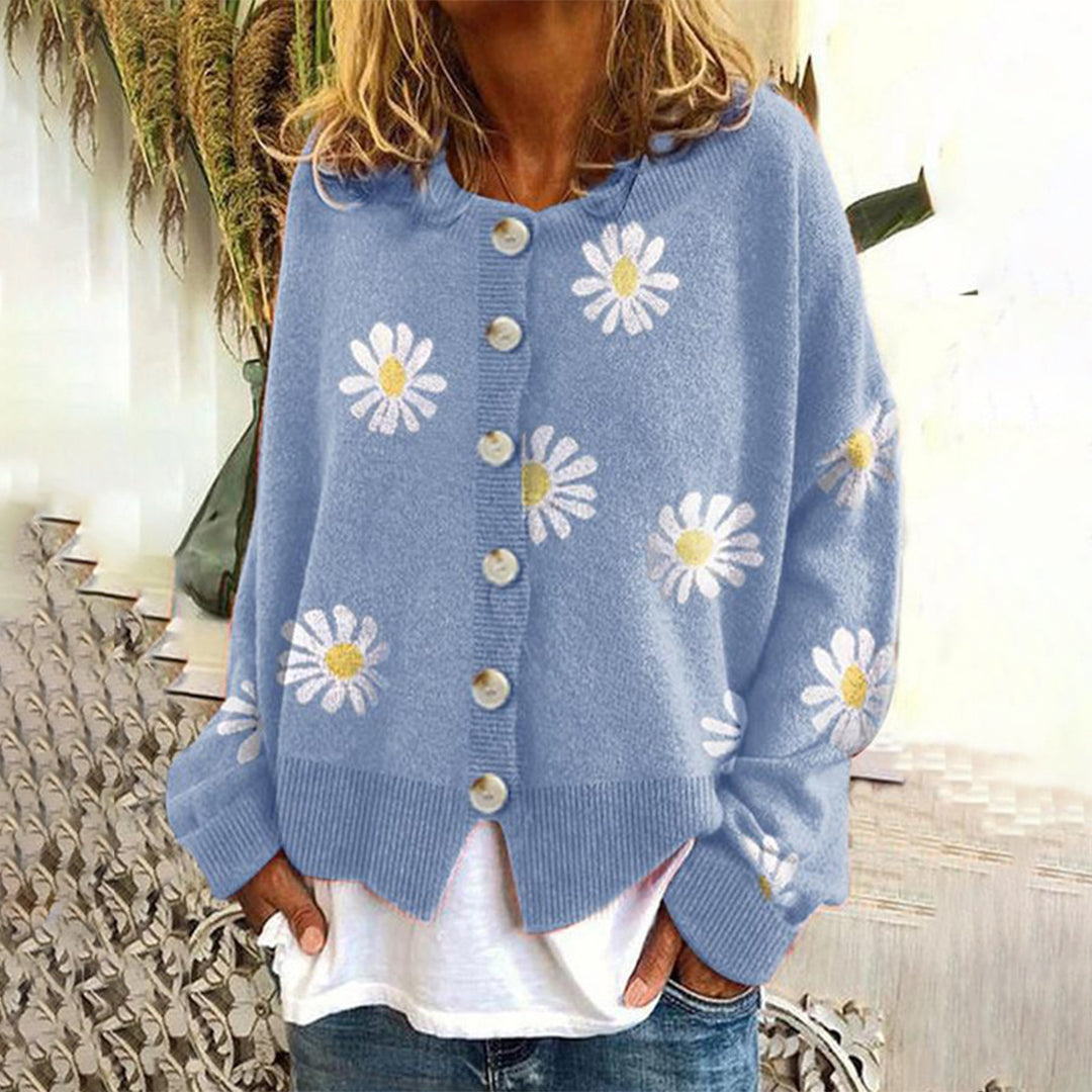 ENYA - Luchtig gebreid vest met knopen voor dames, perfect voor de zomer