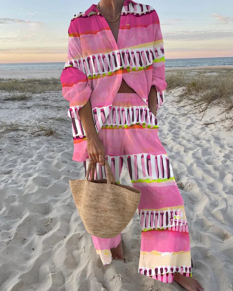 Abstract Pink | Tweedelige Set