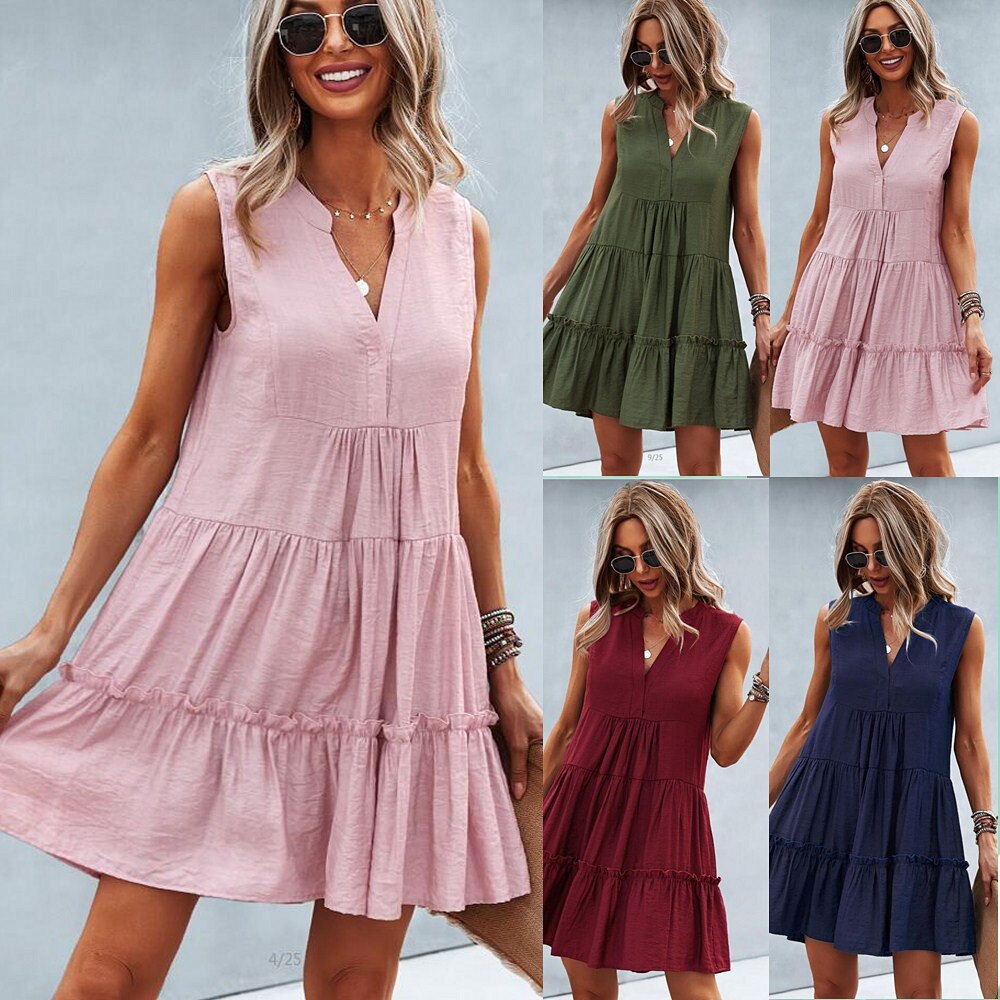 ANNELI - Stijlvolle zomer mini jurk