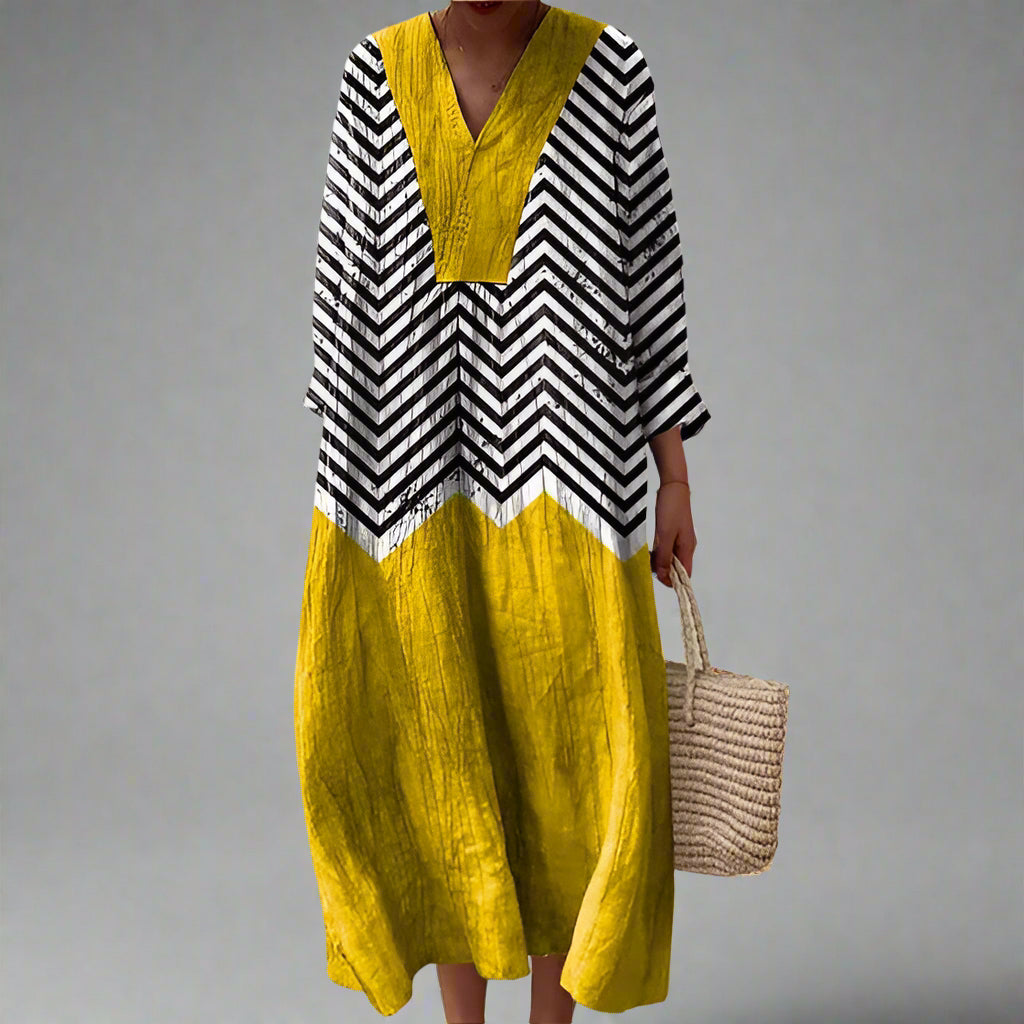 Juliana™ Elegante Geometrische Jurk
