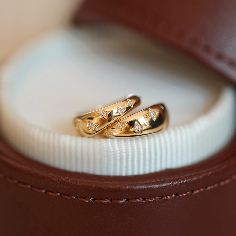 Luxe Zilveren en Goud Vergulde Oorbellen
