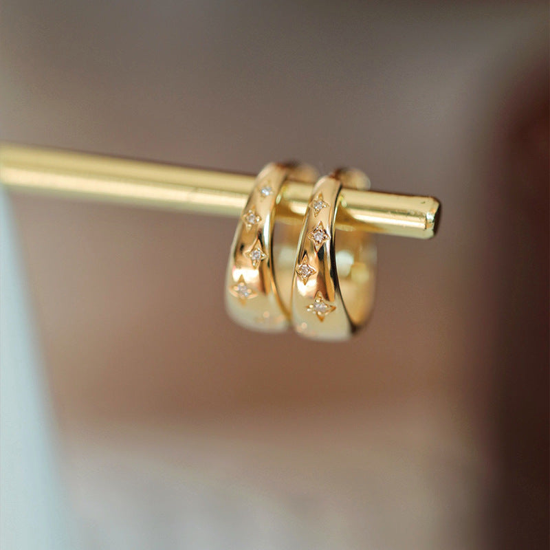 Luxe Zilveren en Goud Vergulde Oorbellen