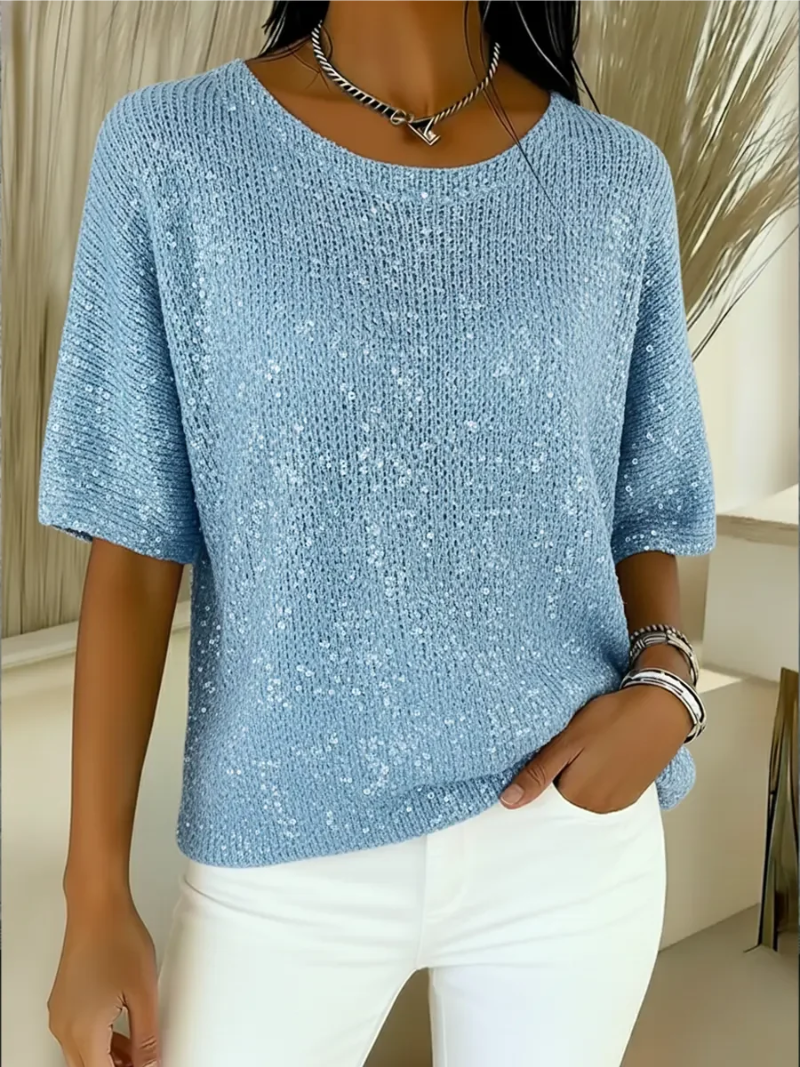 Elena – Glittertop met subtiele sprankeling