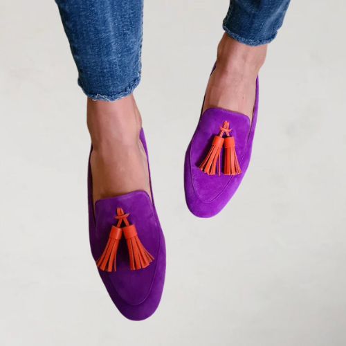VEERLE | ELEGANTE SUÈDE LOAFERS MET KWASTJE