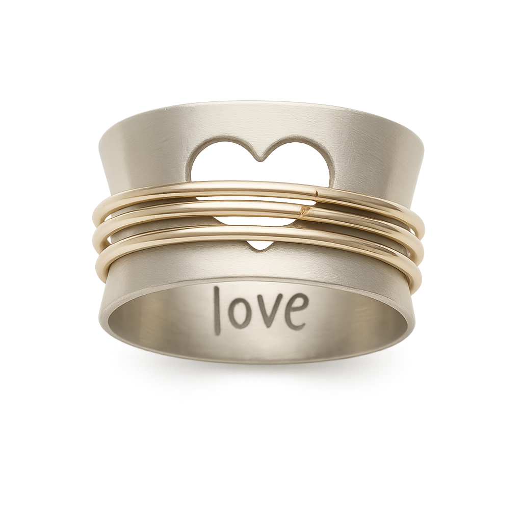 Vintage kostbare liefdesring