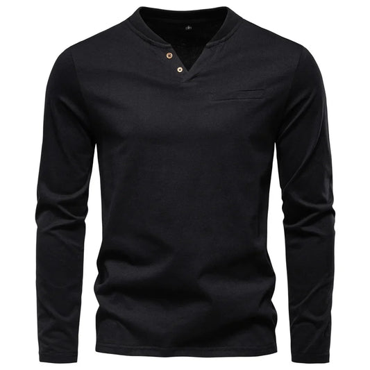 Jongman™ | Henley T-Shirt Met Lange Mouwen (1+1 GRATIS)