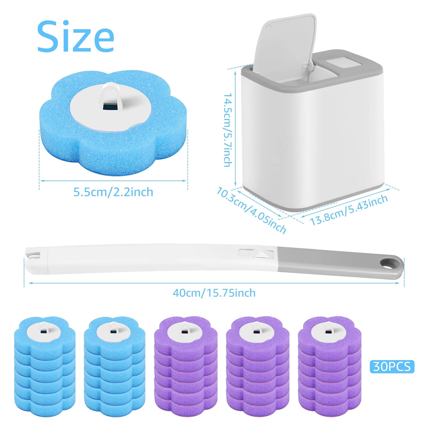 Cleaniq™ | Toiletborstel met Wegwerp GeurPads