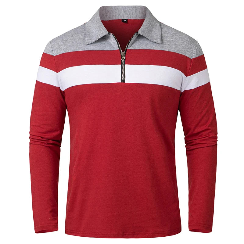 Jongman™ | Gestreept Poloshirt Met Ritssluiting