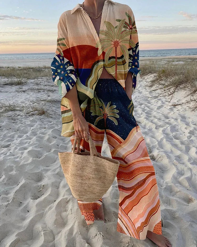 Sunset Palms | Tweedelige Set