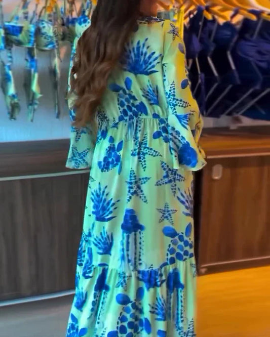 Vakantie Badpak Met Print En Open Mouwen I Laatste dag 80% korting!