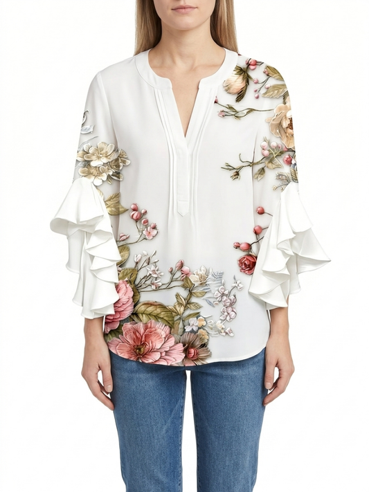 Floriana | Elegante Ruffle Blouse