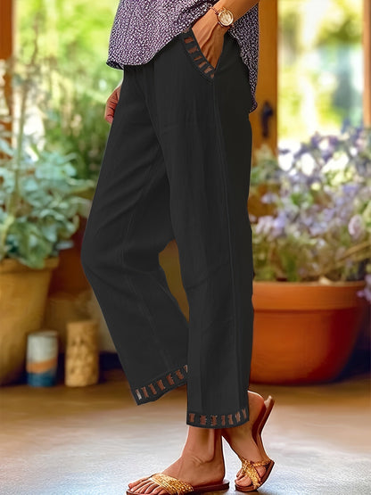 Wren™ Ontspannen Cropped Broek Met Contrastafwerking