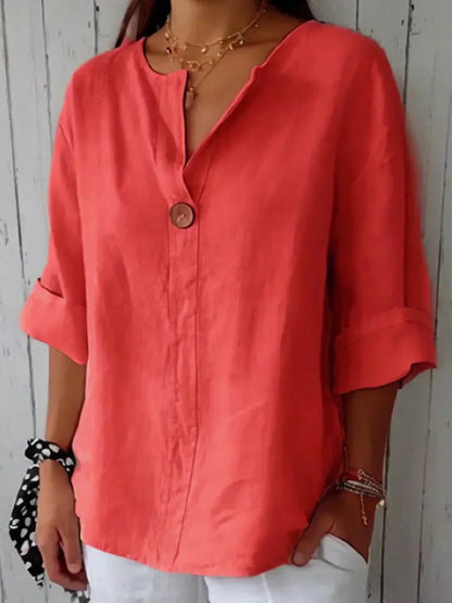 Luna™ Casual V-Hals Blouse