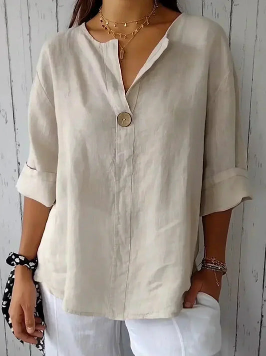 Luna™ Casual V-Hals Blouse
