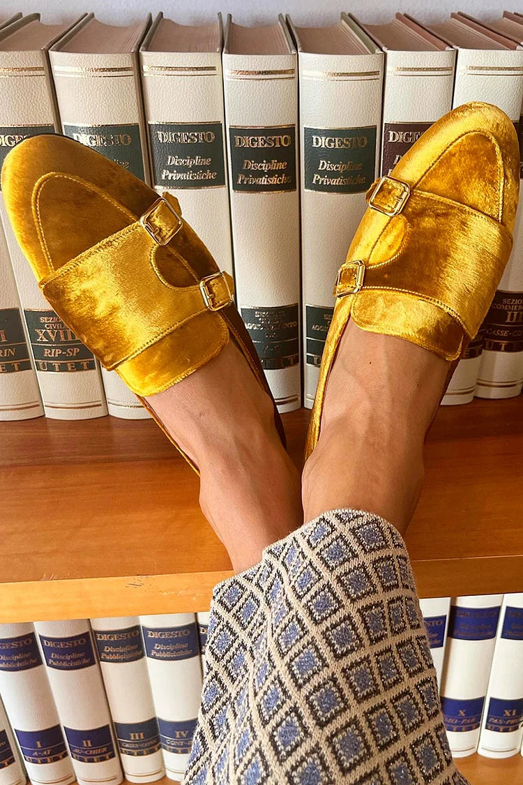 MARTINE | TRENDY GELE LOAFERS MET GESP