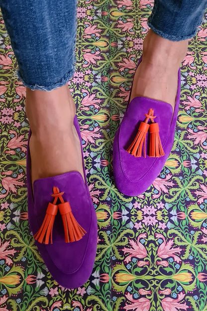 VEERLE | ELEGANTE SUÈDE LOAFERS MET KWASTJE