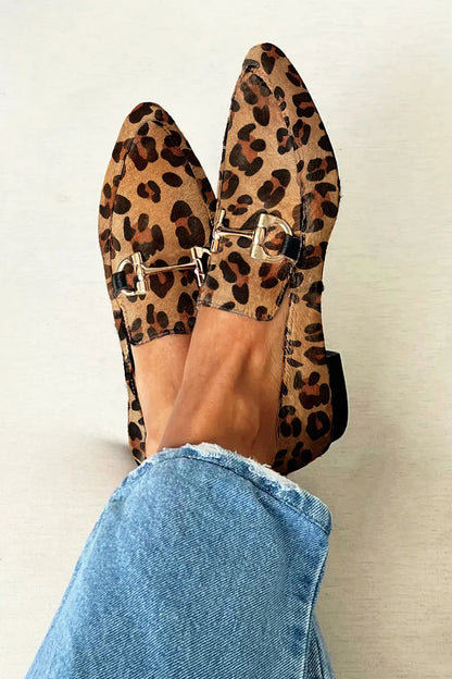 BIANCA | STIJLVOLLE LOAFERS MET PRINT EN METALEN GESP