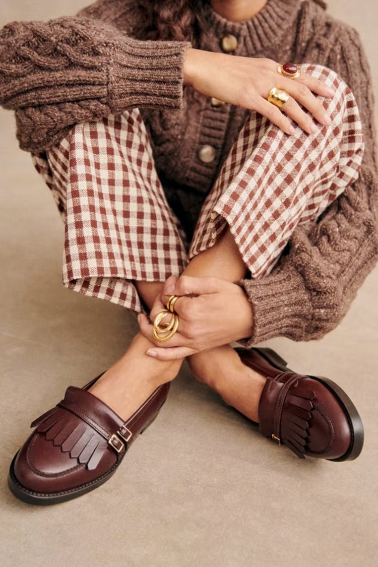 ELS | BRUINE LOAFERS MET GESP EN BAND