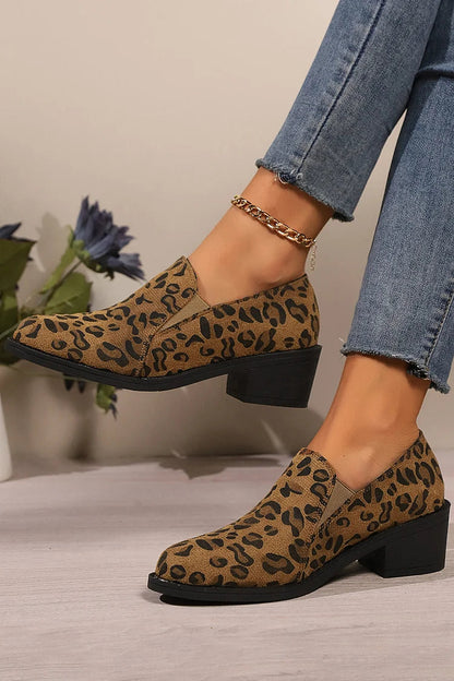 ANGELIQUE | CASUAL LOAFERS MET RONDE NEUS EN DIKKE HAK