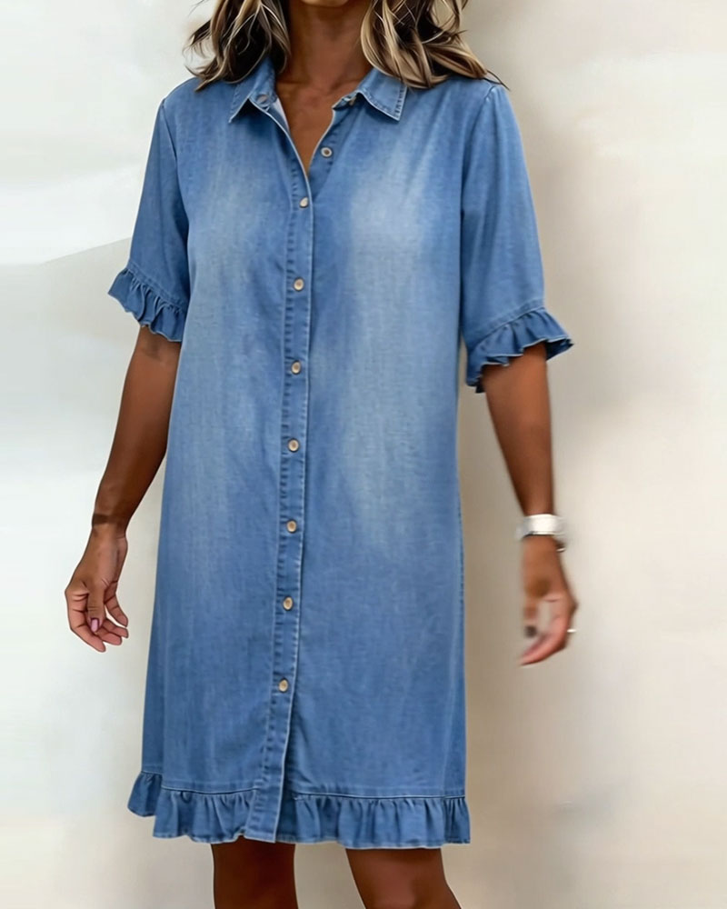 Jongman Mode® | Comfortabele Denim Jurk