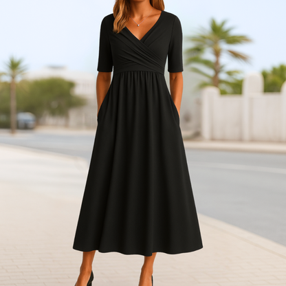 Monique™ | Korte Mouwen Kruisjurk