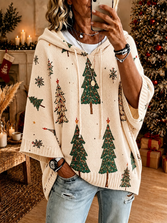 Clara | Comfortabele Kerst Gebreide Hoodie Sweater