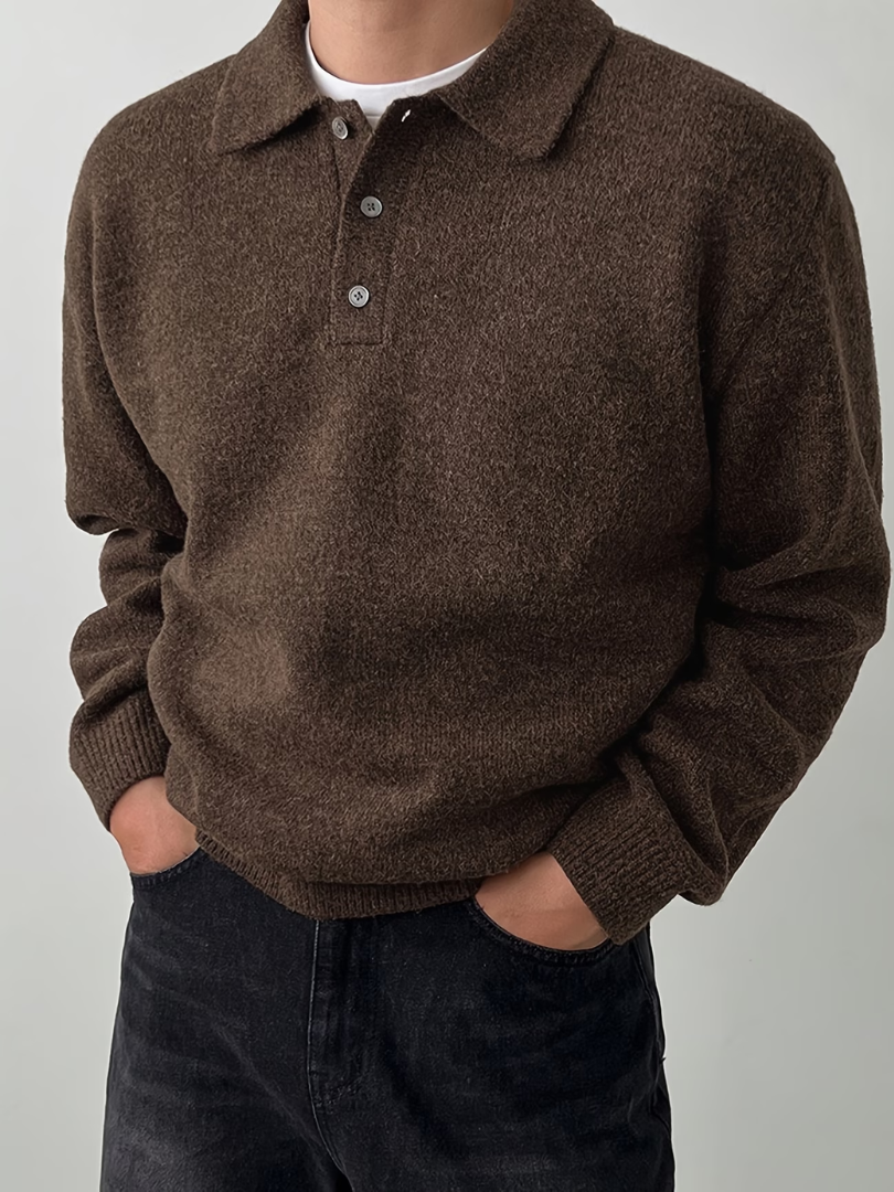 Olivier | Luxe Heren Polo-Sweater