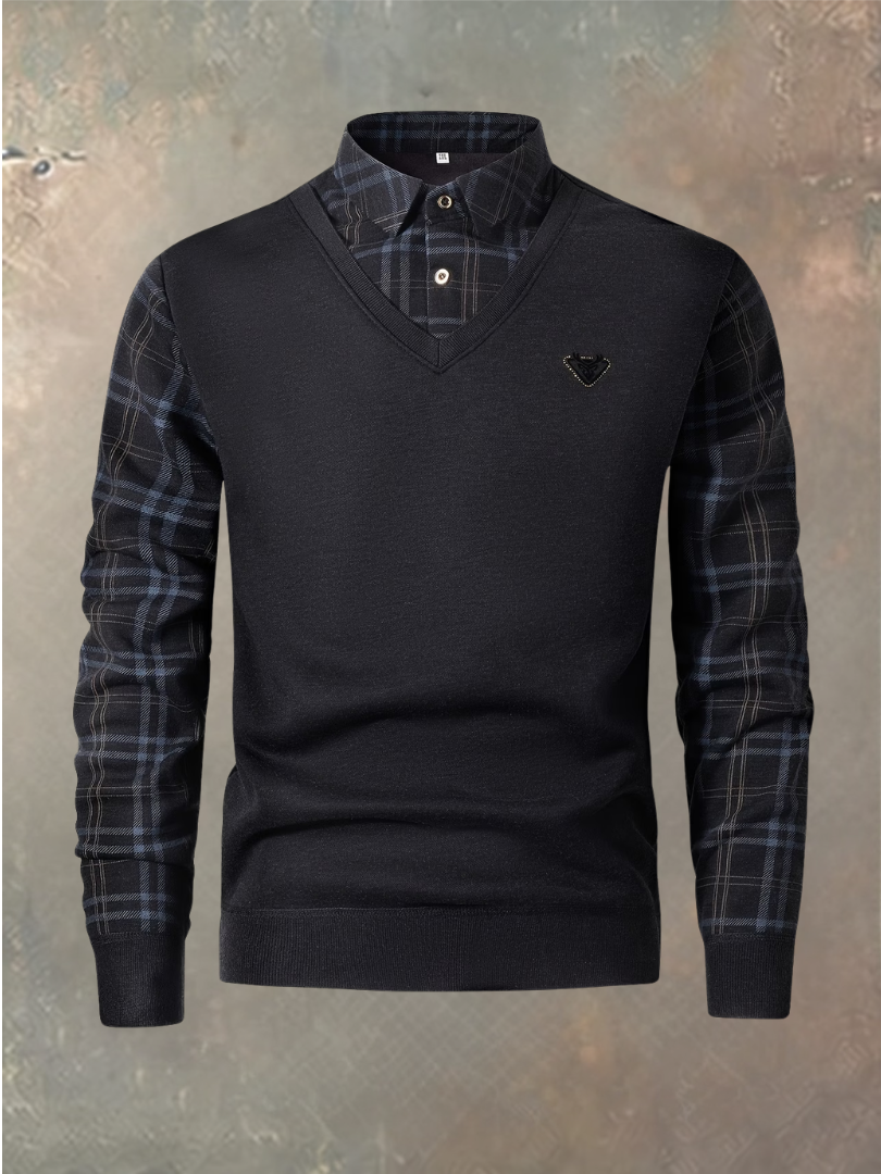 Ruben | Luxe 2-in-1 Heren Trui met Overhemdkraag