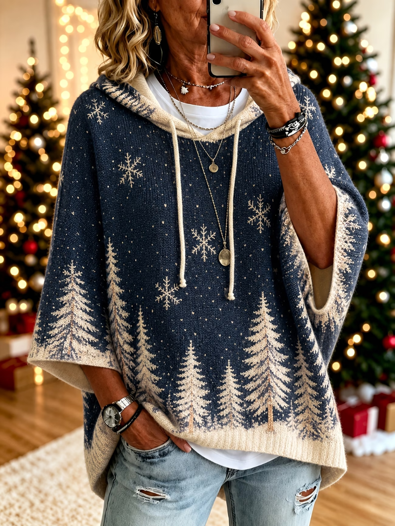 Holly | Comfortabele Kerst Gebreide Hoodie Sweater