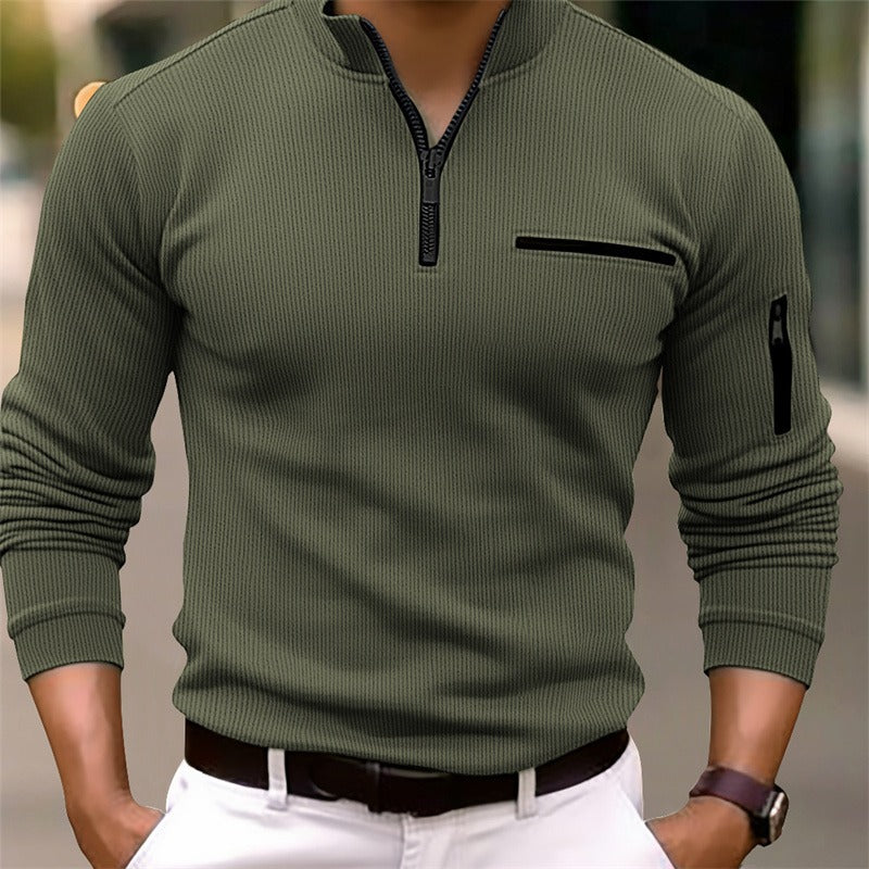 Gusteous | Shirt met lange mouwen en ritssluiting