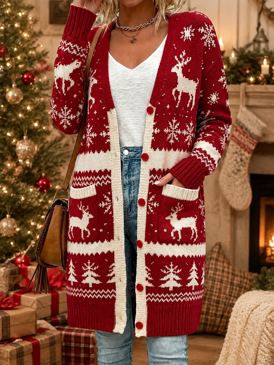 Fay | Comfortabel Kerst Gebreid Vest