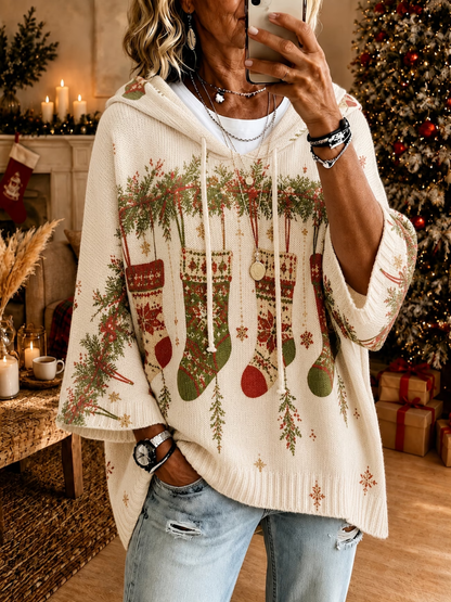 Ivy | Comfortabele Kerst Gebreide Hoodie Sweater