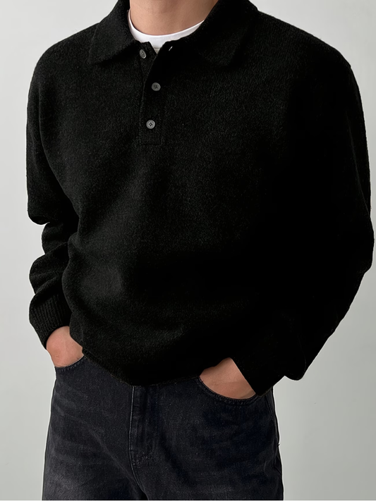 Olivier | Luxe Heren Polo-Sweater