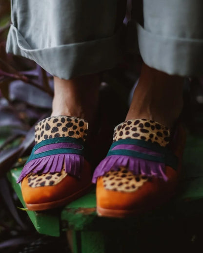 LIESBETH | TRENDY LOAFERS MET COLOURBLOCK FRANJES